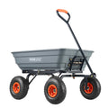 Dump Cart, Poly Garden Dump Cart with Easy to Assemble Steel Frame, Dump Wagon with 2-in-1 Convertible V952-SLZXTC600B005GQJAV0