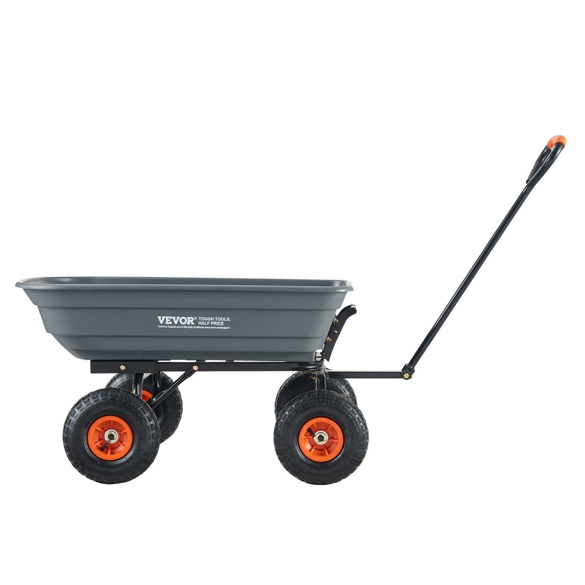 Dump Cart, Poly Garden Dump Cart with Easy to Assemble Steel Frame, Dump Wagon with 2-in-1 Convertible V952-SLZXTC600B005GQJAV0