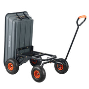 Dump Cart, Poly Garden Dump Cart with Easy to Assemble Steel Frame, Dump Wagon with 2-in-1 Convertible V952-SLZXTC600B005GQJAV0