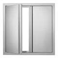 BBQ Access Door, 610x610 mm Double Outdoor Kitchen Door, Stainless Steel Flush Mount Door, Wall Vertical Door V952-SMABSCJMYS24Y71UBV0