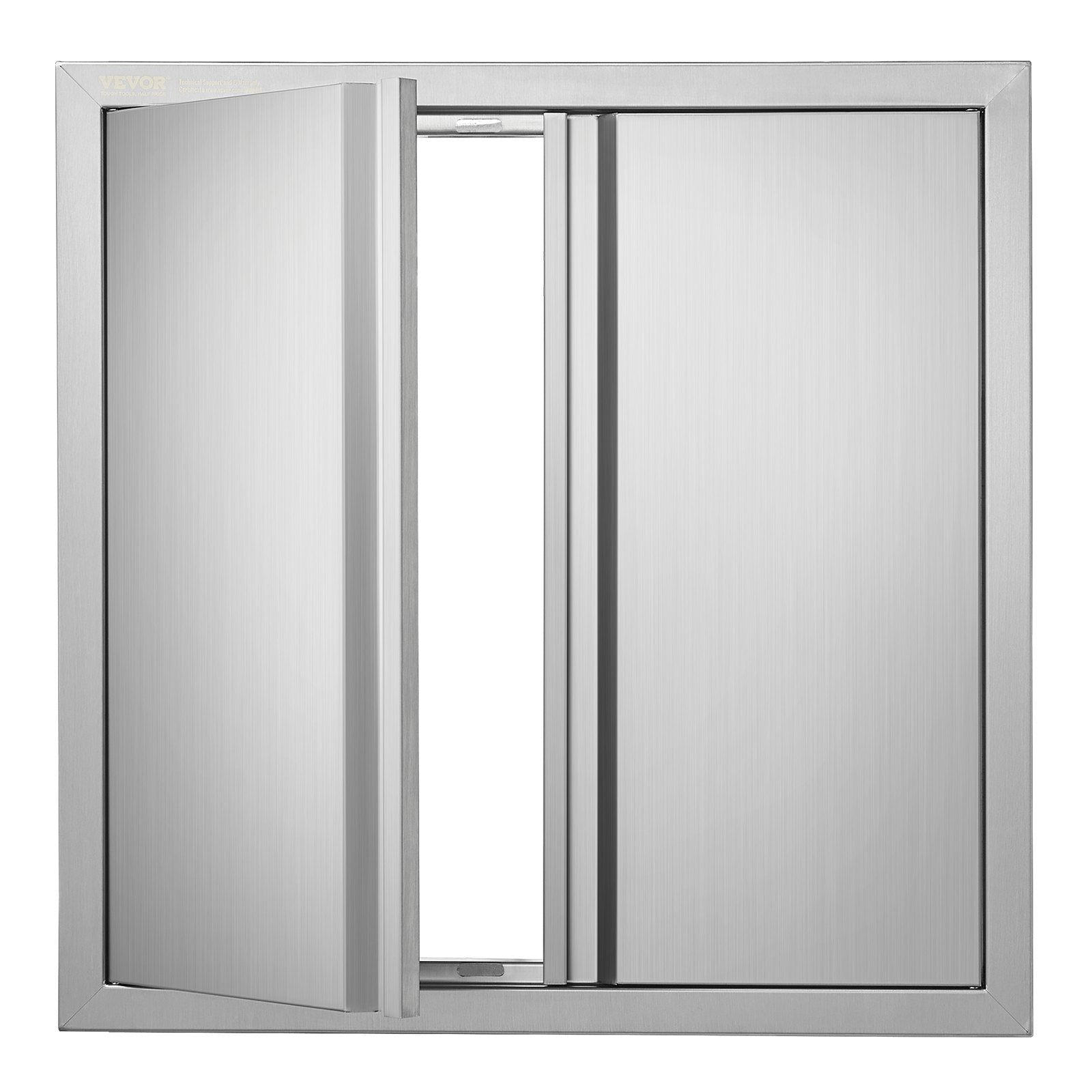 BBQ Access Door, 610x610 mm Double Outdoor Kitchen Door, Stainless Steel Flush Mount Door, Wall Vertical Door V952-SMABSCJMYS24Y71UBV0