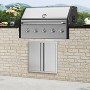 BBQ Access Door, 610x610 mm Double Outdoor Kitchen Door, Stainless Steel Flush Mount Door, Wall Vertical Door V952-SMABSCJMYS24Y71UBV0