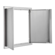BBQ Access Door, 610x610 mm Double Outdoor Kitchen Door, Stainless Steel Flush Mount Door, Wall Vertical Door V952-SMABSCJMYS24Y71UBV0
