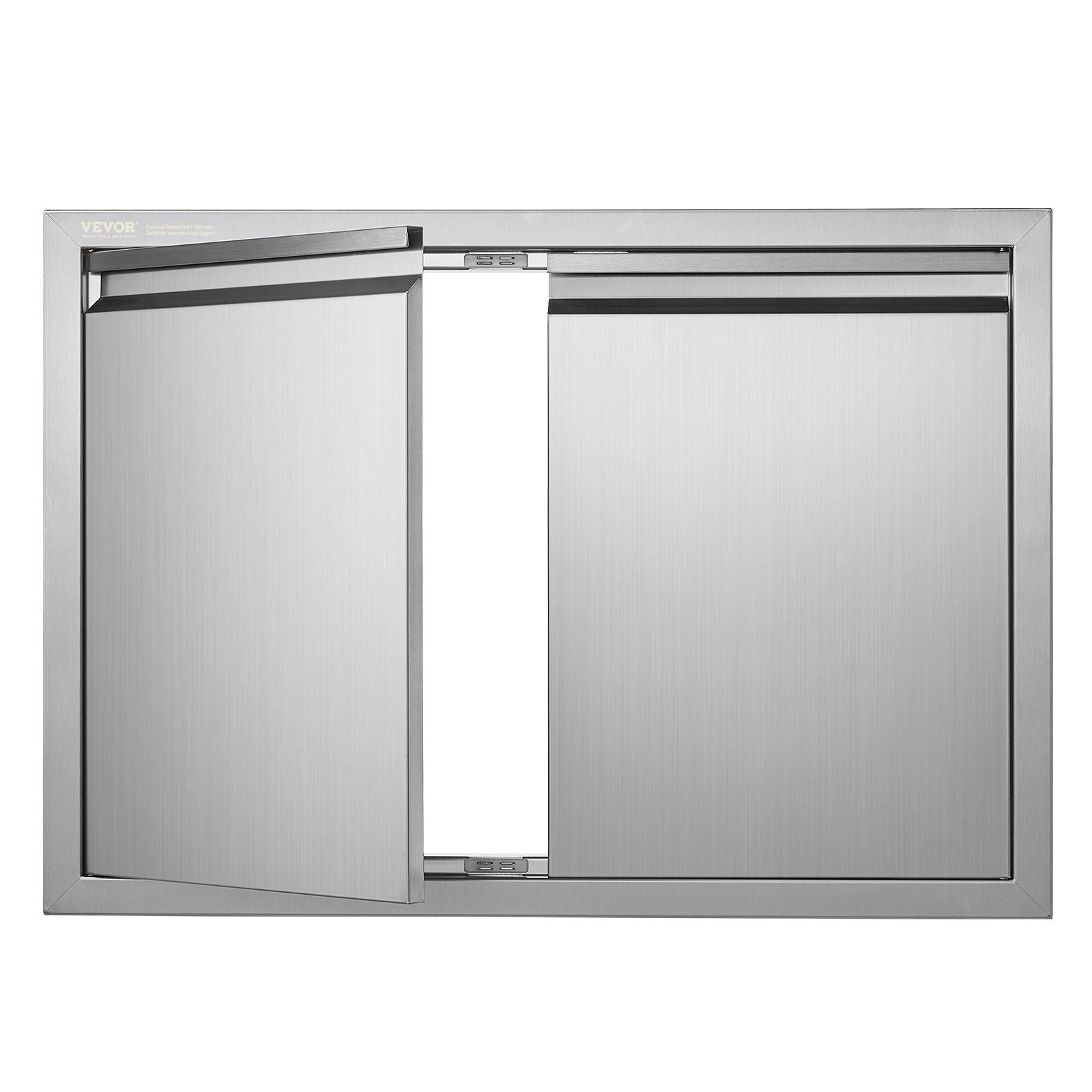 BBQ Access Door, 762x532 mm Double Outdoor Kitchen Door, Stainless Steel Flush Mount Door, Wall Vertical Door V952-SMABSCJMYS30M2GZNV0