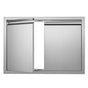 BBQ Access Door, 762x532 mm Double Outdoor Kitchen Door, Stainless Steel Flush Mount Door, Wall Vertical Door V952-SMABSCJMYS30M2GZNV0