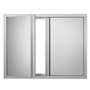 BBQ Access Door, 787x609 mm Double Outdoor Kitchen Door, Stainless Steel Flush Mount Door, Wall Vertical Door V952-SMABSCJMYS31WSG92V0