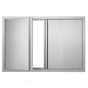 BBQ Access Door, 914x610 mm Double Outdoor Kitchen Door, Stainless Steel Flush Mount Door, Wall Vertical Door V952-SMABSCJMYS366SI1RV0
