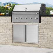 BBQ Access Door, 914x610 mm Double Outdoor Kitchen Door, Stainless Steel Flush Mount Door, Wall Vertical Door V952-SMABSCJMYS366SI1RV0