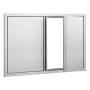 BBQ Access Door, 914x610 mm Double Outdoor Kitchen Door, Stainless Steel Flush Mount Door, Wall Vertical Door V952-SMABSCJMYS366SI1RV0