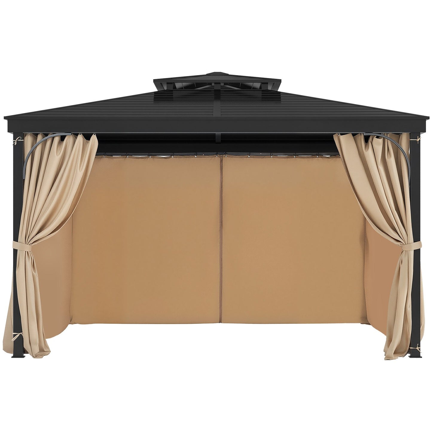 Gazebo Curtains Outdoor, Fit Most 10' x 10' x 6.7' Gazebos, 4-Panel Sidewall Gazebo Privacy Curtains with V952-SMLTCL10FT10EG66KV0