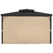 Gazebo Curtains Outdoor, Fit Most 10' x 10' x 6.7' Gazebos, 4-Panel Sidewall Gazebo Privacy Curtains with V952-SMLTCL10FT10EG66KV0