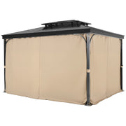 Gazebo Curtains Outdoor, Fit Most 10' x 10' x 6.7' Gazebos, 4-Panel Sidewall Gazebo Privacy Curtains with V952-SMLTCL10FT10EG66KV0