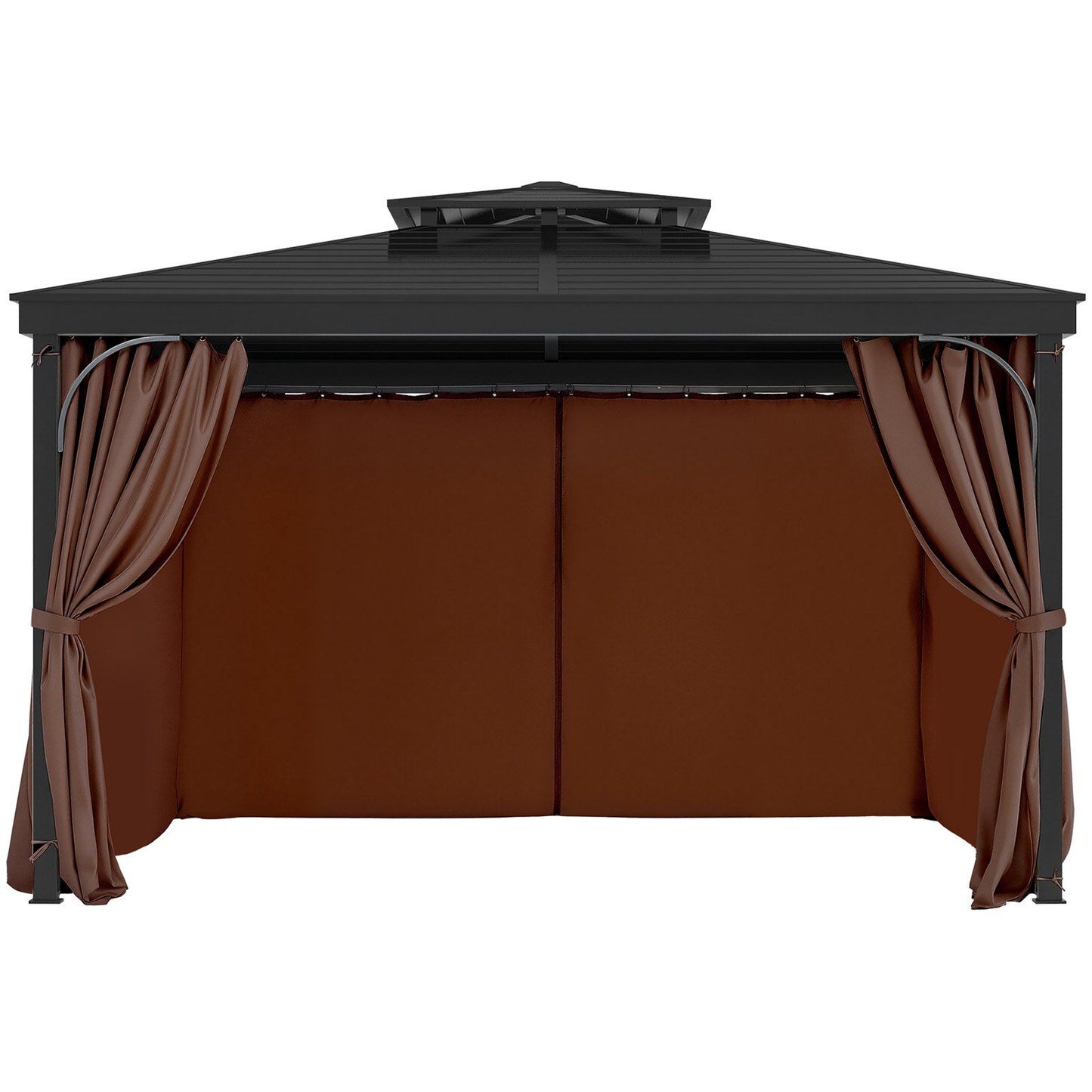 Gazebo Curtains Outdoor, Fit Most 2840 x 2840 x 2110 mm Gazebos, 4-Panel Sidewall Gazebo Privacy Curtains V952-SMLTCL10FT10KOIO4V0