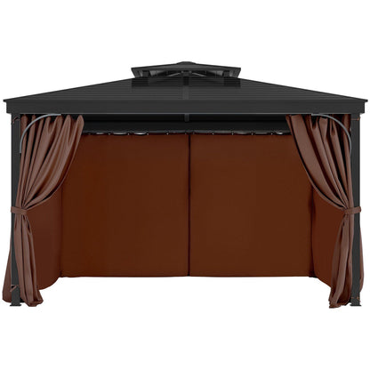 Gazebo Curtains Outdoor, Fit Most 2840 x 2840 x 2110 mm Gazebos, 4-Panel Sidewall Gazebo Privacy Curtains V952-SMLTCL10FT10KOIO4V0