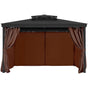 Gazebo Curtains Outdoor, Fit Most 2840 x 2840 x 2110 mm Gazebos, 4-Panel Sidewall Gazebo Privacy Curtains V952-SMLTCL10FT10KOIO4V0