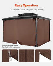 Gazebo Curtains Outdoor, Fit Most 2840 x 2840 x 2110 mm Gazebos, 4-Panel Sidewall Gazebo Privacy Curtains V952-SMLTCL10FT10KOIO4V0