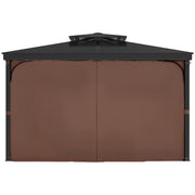 Gazebo Curtains Outdoor, Fit Most 2840 x 2840 x 2110 mm Gazebos, 4-Panel Sidewall Gazebo Privacy Curtains V952-SMLTCL10FT10KOIO4V0