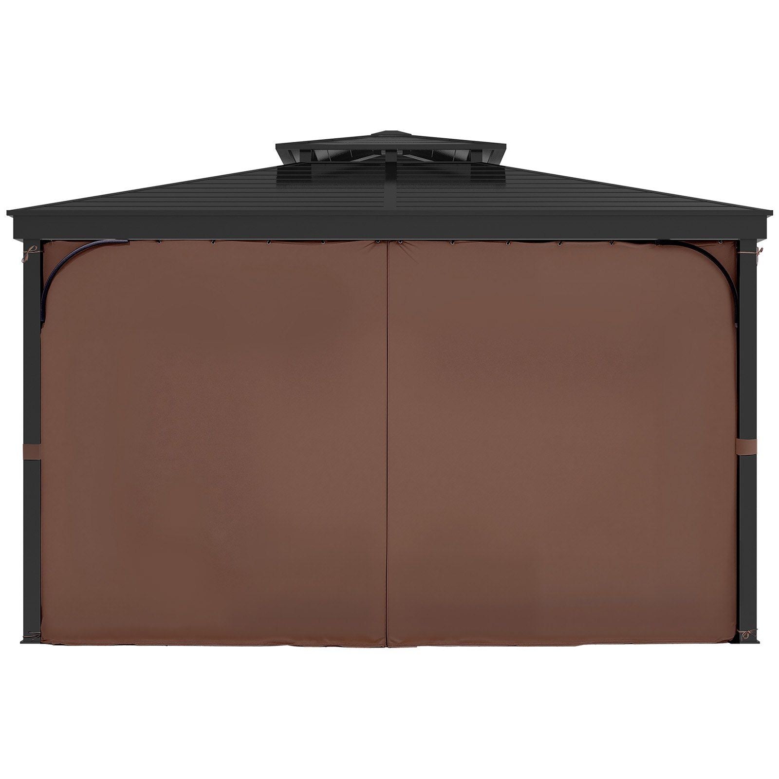 Gazebo Curtains Outdoor, Fit Most 2840 x 2840 x 2110 mm Gazebos, 4-Panel Sidewall Gazebo Privacy Curtains V952-SMLTCL10FT10KOIO4V0