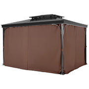 Gazebo Curtains Outdoor, Fit Most 2840 x 2840 x 2110 mm Gazebos, 4-Panel Sidewall Gazebo Privacy Curtains V952-SMLTCL10FT10KOIO4V0