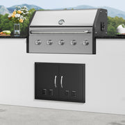 BBQ Access Door,762 x533 mm Double Outdoor Kitchen Door, Cold Plate Flush Mount Door, Wall Vertical Door with V952-SMMBSCJMHS30RL2L0V0