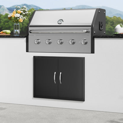 BBQ Access Door, 788x610 mm Double Outdoor Kitchen Door, Cold Plate Flush Mount Door, Wall Vertical Door with V952-SMMBSCJMHS31CL51JV0