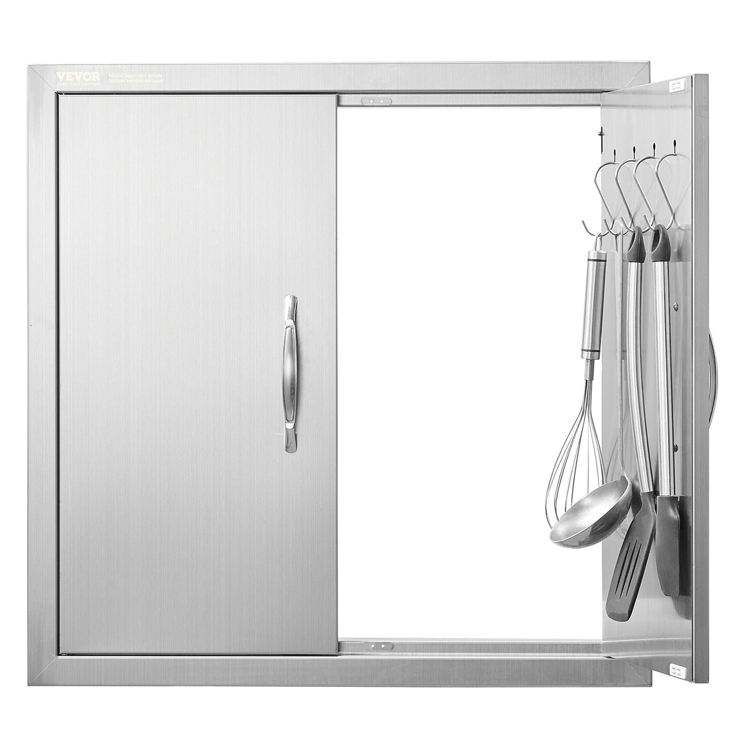 BBQ Access Door, 610x610 mm Double Outdoor Kitchen Door, Stainless Steel Flush Mount Door, Double Wall V952-SMMBSCJMYS245LWS1V0