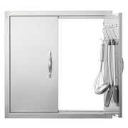 BBQ Access Door, 610x610 mm Double Outdoor Kitchen Door, Stainless Steel Flush Mount Door, Double Wall V952-SMMBSCJMYS245LWS1V0