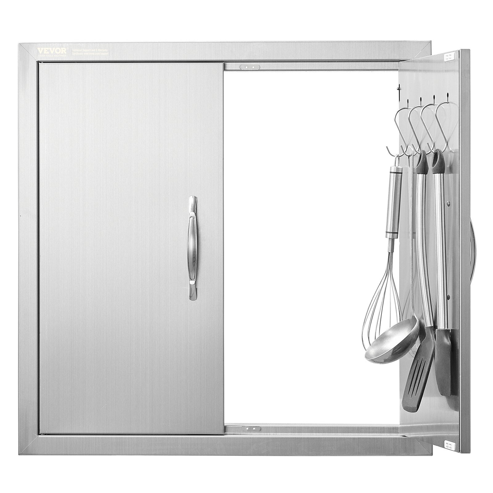 BBQ Access Door, 610x610 mm Double Outdoor Kitchen Door, Stainless Steel Flush Mount Door, Double Wall V952-SMMBSCJMYS245LWS1V0