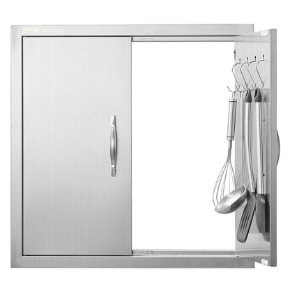 BBQ Access Door, 610x610 mm Double Outdoor Kitchen Door, Stainless Steel Flush Mount Door, Double Wall V952-SMMBSCJMYS245LWS1V0