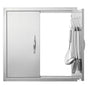 BBQ Access Door, 610x610 mm Double Outdoor Kitchen Door, Stainless Steel Flush Mount Door, Double Wall V952-SMMBSCJMYS245LWS1V0