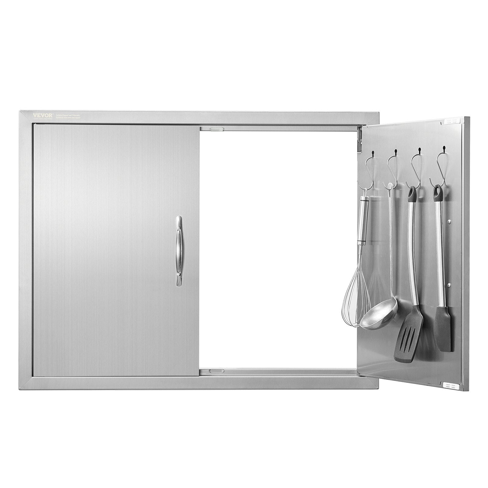 BBQ Access Door, 787x609 mm Double Outdoor Kitchen Door, Stainless Steel Flush Mount Door, Double Wall V952-SMMBSCJMYS31IPP30V0