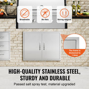 BBQ Access Door, 787x609 mm Double Outdoor Kitchen Door, Stainless Steel Flush Mount Door, Double Wall V952-SMMBSCJMYS31IPP30V0