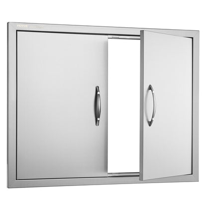 BBQ Access Door, 787x609 mm Double Outdoor Kitchen Door, Stainless Steel Flush Mount Door, Double Wall V952-SMMBSCJMYS31IPP30V0