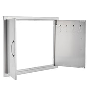BBQ Access Door, 787x609 mm Double Outdoor Kitchen Door, Stainless Steel Flush Mount Door, Double Wall V952-SMMBSCJMYS31IPP30V0