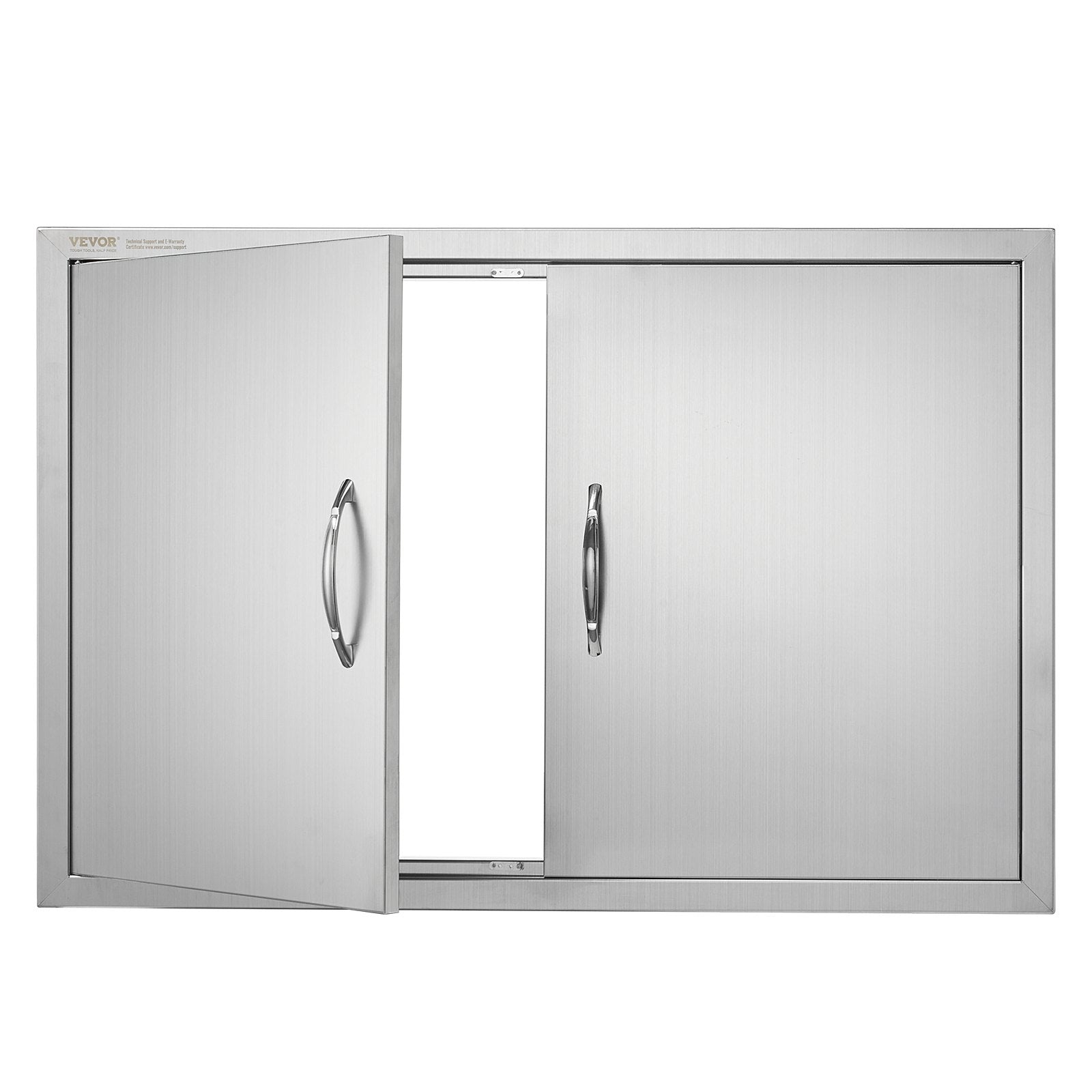 BBQ Access Door, 889x610 mm Double Outdoor Kitchen Door, Stainless Steel Flush Mount Door, Wall Vertical Door V952-SMMBSCJMYS35KPSP8V0