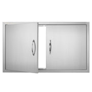 BBQ Access Door, 915x533 mm Double Outdoor Kitchen Door, Stainless Steel Flush Mount Door, Wall Vertical Door V952-SMMBSCJMYS36GACHDV0
