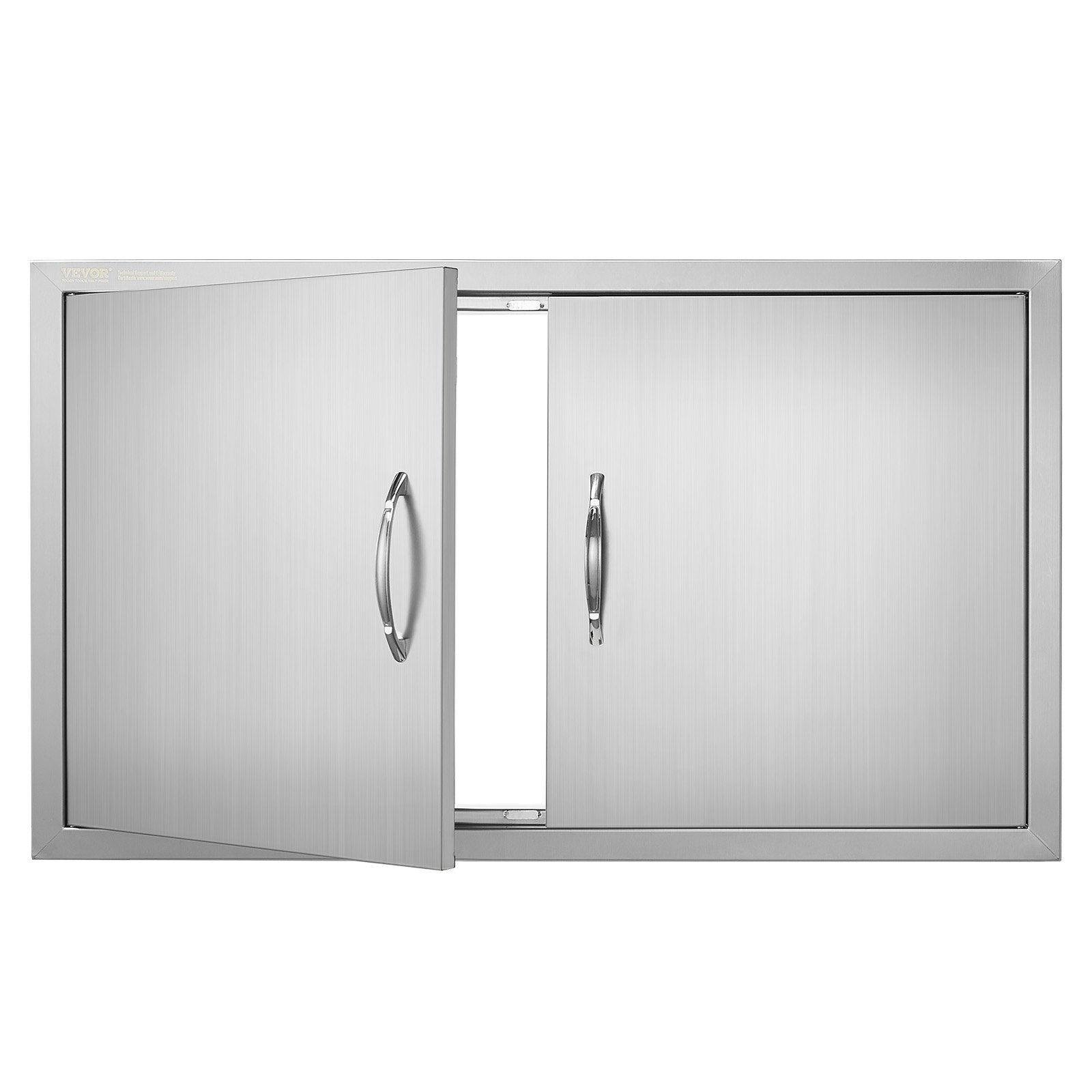 BBQ Access Door, 915x533 mm Double Outdoor Kitchen Door, Stainless Steel Flush Mount Door, Wall Vertical Door V952-SMMBSCJMYS36GACHDV0