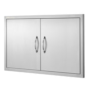 BBQ Access Door, 915x533 mm Double Outdoor Kitchen Door, Stainless Steel Flush Mount Door, Wall Vertical Door V952-SMMBSCJMYS36GACHDV0