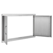 BBQ Access Door, 915x533 mm Double Outdoor Kitchen Door, Stainless Steel Flush Mount Door, Wall Vertical Door V952-SMMBSCJMYS36GACHDV0