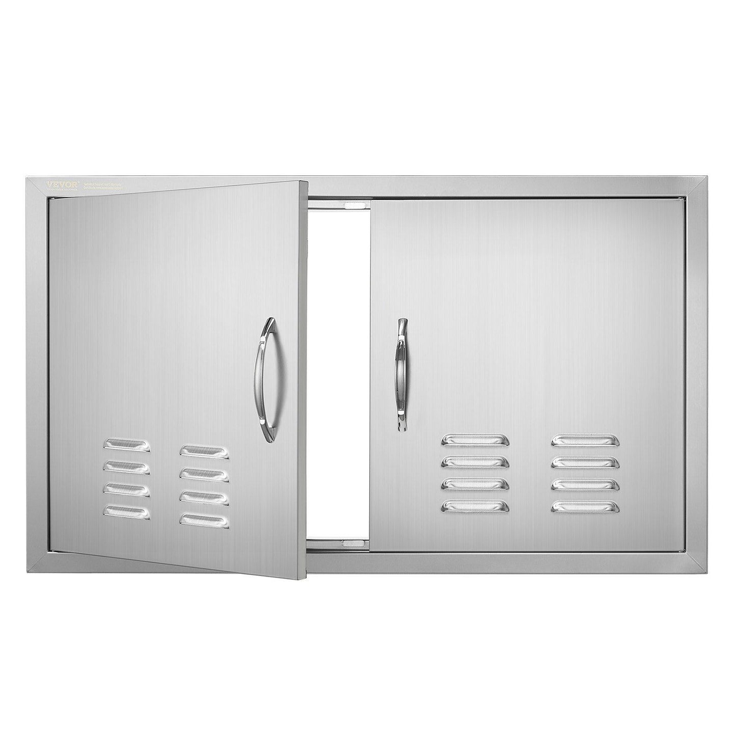BBQ Access Door, 914x534 mm Double Outdoor Kitchen Door, Stainless Steel Flush Mount Door, Wall Vertical Door V952-SMMBSCJMYS36I3IIAV0