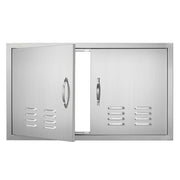 BBQ Access Door, 914x534 mm Double Outdoor Kitchen Door, Stainless Steel Flush Mount Door, Wall Vertical Door V952-SMMBSCJMYS36I3IIAV0