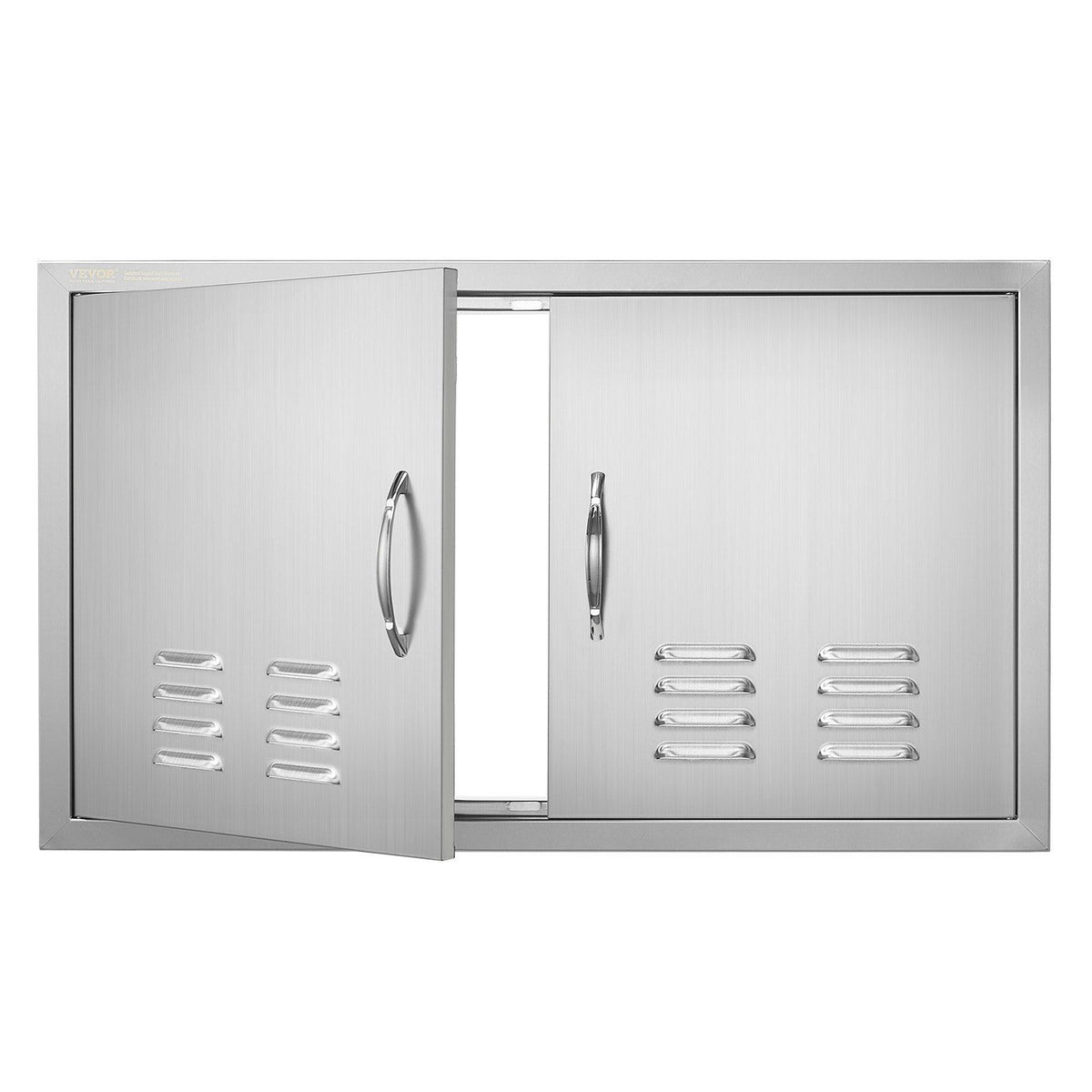 BBQ Access Door, 914x534 mm Double Outdoor Kitchen Door, Stainless Steel Flush Mount Door, Wall Vertical Door V952-SMMBSCJMYS36I3IIAV0