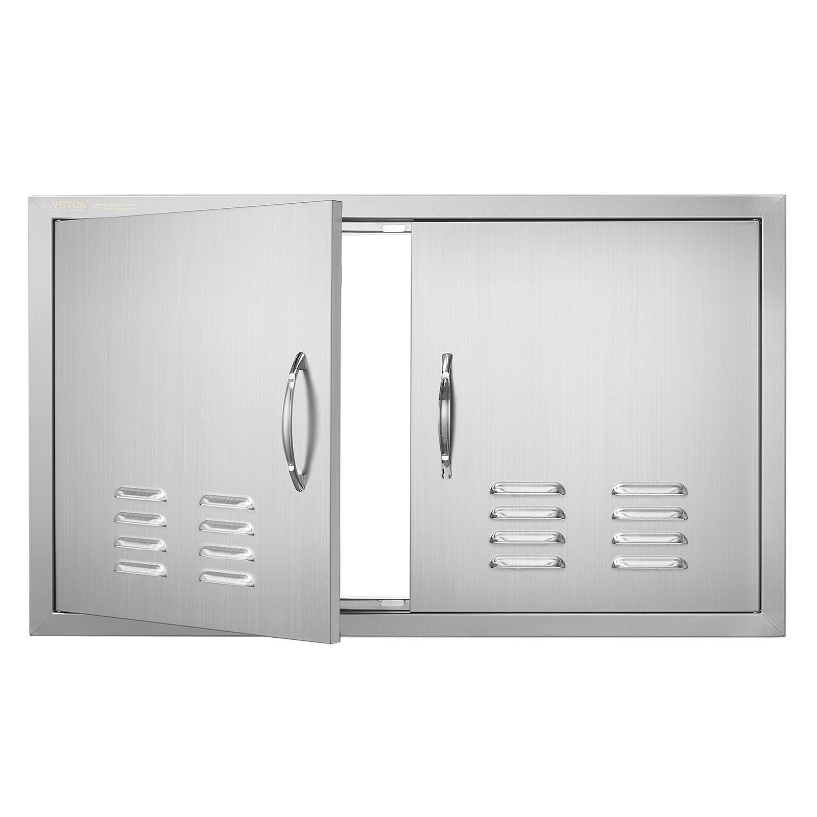 BBQ Access Door, 914x534 mm Double Outdoor Kitchen Door, Stainless Steel Flush Mount Door, Wall Vertical Door V952-SMMBSCJMYS36I3IIAV0