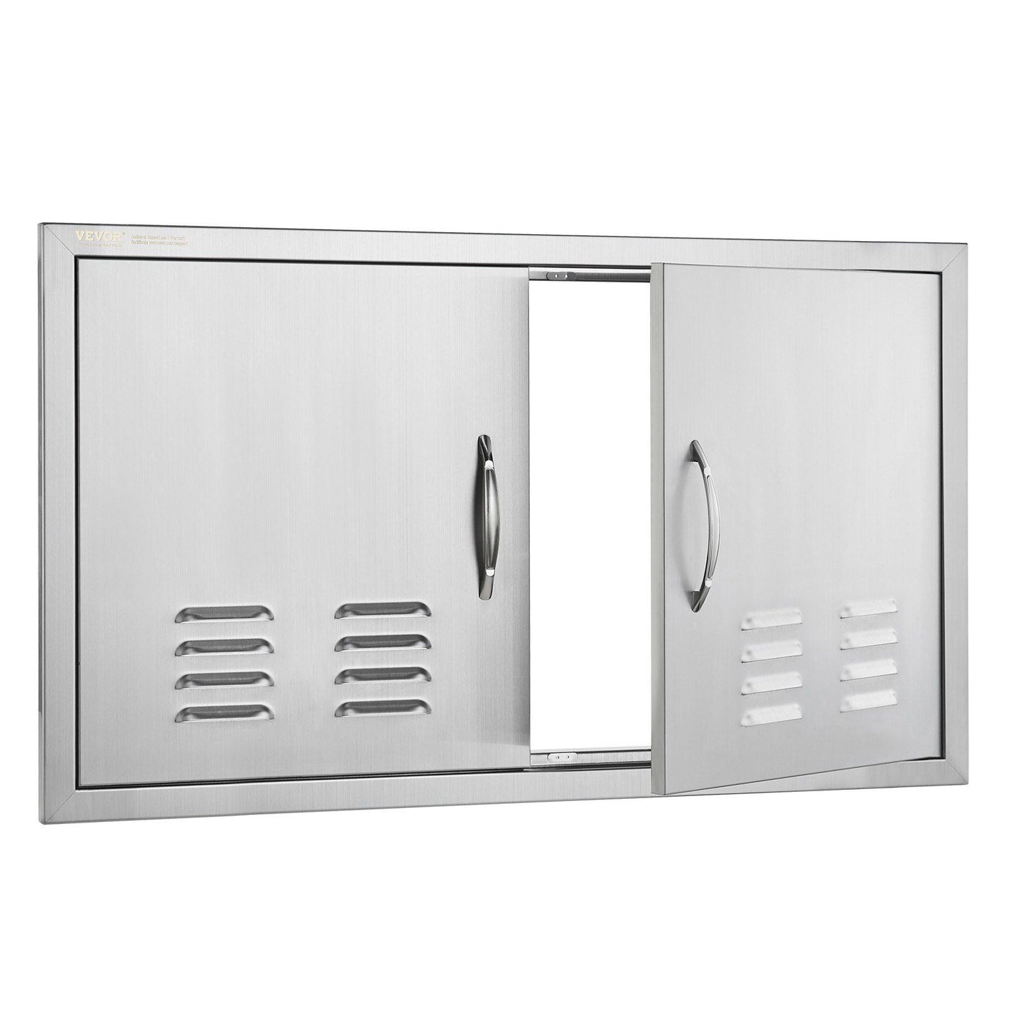 BBQ Access Door, 914x534 mm Double Outdoor Kitchen Door, Stainless Steel Flush Mount Door, Wall Vertical Door V952-SMMBSCJMYS36I3IIAV0