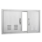 BBQ Access Door, 914x534 mm Double Outdoor Kitchen Door, Stainless Steel Flush Mount Door, Wall Vertical Door V952-SMMBSCJMYS36I3IIAV0