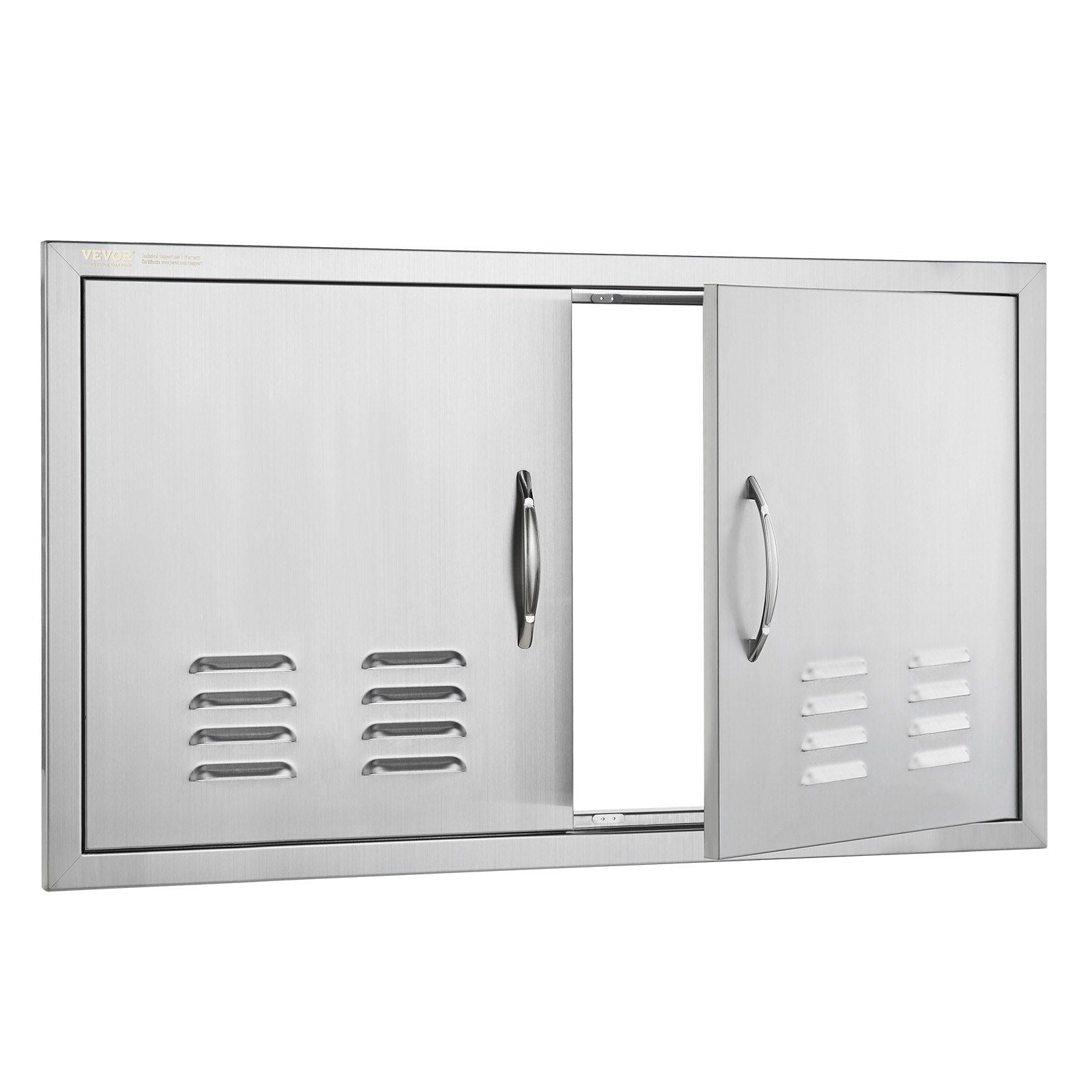 BBQ Access Door, 914x534 mm Double Outdoor Kitchen Door, Stainless Steel Flush Mount Door, Wall Vertical Door V952-SMMBSCJMYS36I3IIAV0
