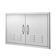 BBQ Access Door, 914x534 mm Double Outdoor Kitchen Door, Stainless Steel Flush Mount Door, Wall Vertical Door V952-SMMBSCJMYS36I3IIAV0