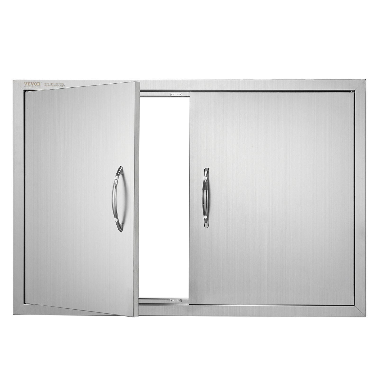 BBQ Access Door, 915x610 mm Double Outdoor Kitchen Door, Stainless Steel Flush Mount Door, Wall Vertical Door V952-SMMBSCJMYS36WMLACV0