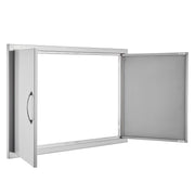 BBQ Access Door, 915x610 mm Double Outdoor Kitchen Door, Stainless Steel Flush Mount Door, Wall Vertical Door V952-SMMBSCJMYS36WMLACV0