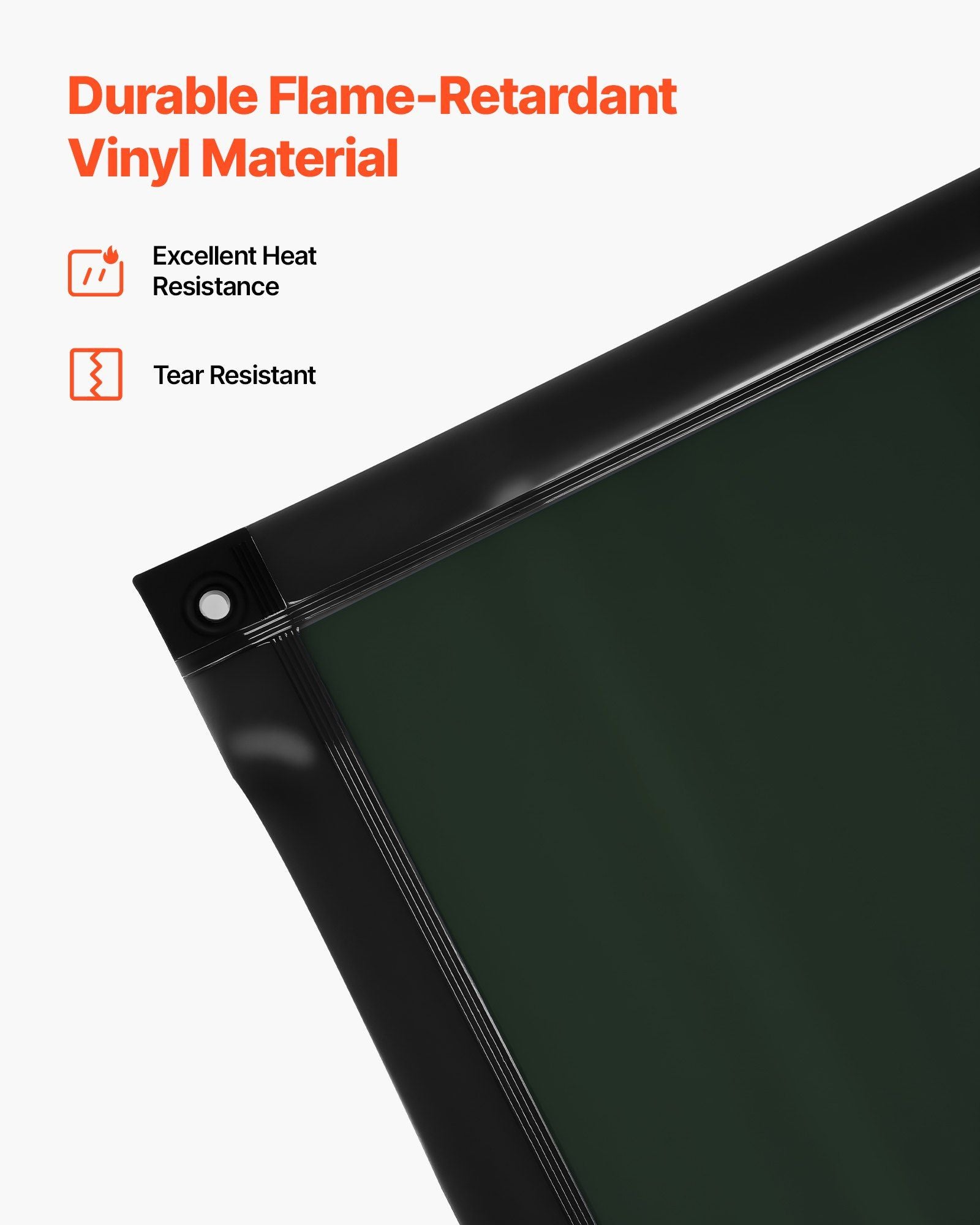 Welding Screen with Frame, 3-Panel 1.74 x 2.34m Welding Curtain Screen, Flame-Resistant Vinyl Protection V952-SMPF68FTYKJL3GT47001V0